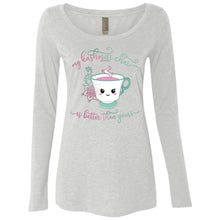 Load image into Gallery viewer, "My Kashmiri Chai is Better Than Yours!" Ladies' Tri-blend Long Sleeve Scoop