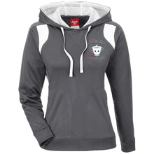 Load image into Gallery viewer, "My Kashmiri Chai is Better Than Yours!" Ladies' Colorblock Poly Hoodie