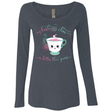 Load image into Gallery viewer, "My Kashmiri Chai is Better Than Yours!" Ladies' Tri-blend Long Sleeve Scoop