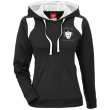 Load image into Gallery viewer, "My Kashmiri Chai is Better Than Yours!" Ladies' Colorblock Poly Hoodie