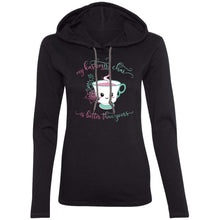 Load image into Gallery viewer, "My Kashmiri Chai is Better Than Yours!" Ladies' Long Sleeve Shirt Hoodie