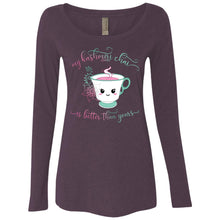 Load image into Gallery viewer, "My Kashmiri Chai is Better Than Yours!" Ladies' Tri-blend Long Sleeve Scoop