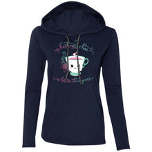 Load image into Gallery viewer, "My Kashmiri Chai is Better Than Yours!" Ladies' Long Sleeve Shirt Hoodie