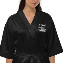 Load image into Gallery viewer, My Chai Brings All the Uncles to the Yard - Satin robe