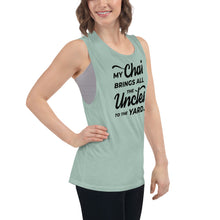 Load image into Gallery viewer, My Chai Brings All the Uncles to the Yard - Ladies’ Muscle Tank