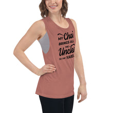 Load image into Gallery viewer, My Chai Brings All the Uncles to the Yard - Ladies’ Muscle Tank