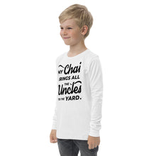 Load image into Gallery viewer, My Chai Brings All the Uncles to the Yard - Youth long sleeve tee