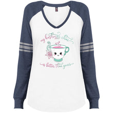 Load image into Gallery viewer, &quot;My Kashmiri Chai is Better Than Yours!&quot; Ladies&#39; Game Long Sleeve V-Neck T-Shirt