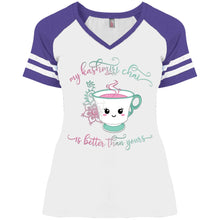 Load image into Gallery viewer, &quot;My Kashmiri Chai is Better Than Yours!&quot; Ladies&#39; Game V-Neck T-Shirt