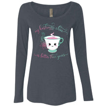 Load image into Gallery viewer, &quot;My Kashmiri Chai is Better Than Yours!&quot; Ladies&#39; Tri-blend Long Sleeve Scoop