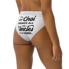 Load image into Gallery viewer, My Chai Brings All the Uncles to the Yard - Recycled high-waisted bikini bottom