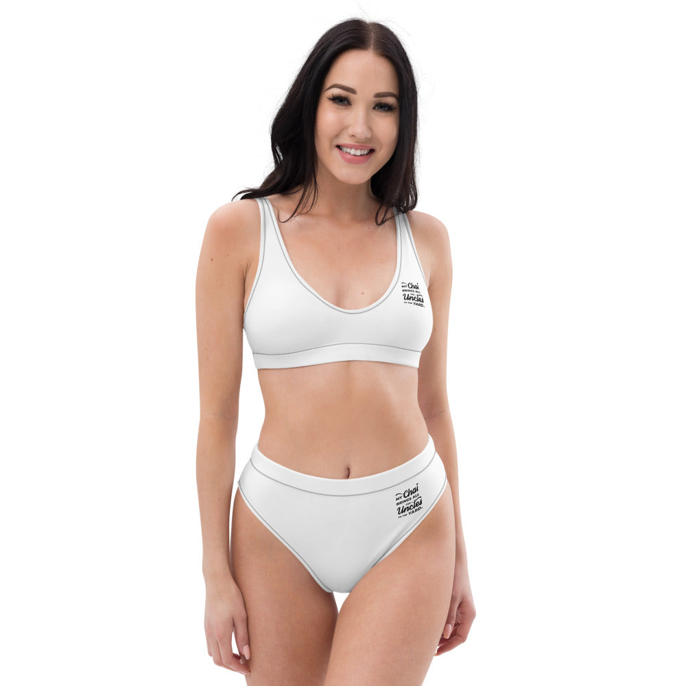 My Chai Brings All the Uncles to the Yard - Recycled high-waisted bikini