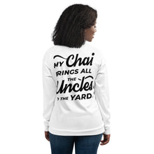 Load image into Gallery viewer, My Chai Brings All the Uncles to the Yard - Unisex Bomber Jacket