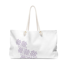 Load image into Gallery viewer, Purple Pattern Arabic Ninjabi Weekender Bag