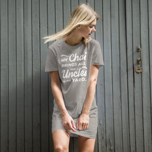 Load image into Gallery viewer, My Chai Brings All the Uncles to the Yard - Organic cotton t-shirt dress
