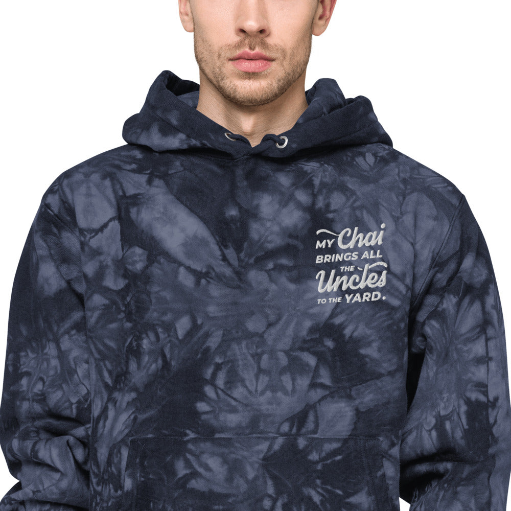 My Chai Brings All the Uncles to the Yard - Unisex Champion tie-dye hoodie